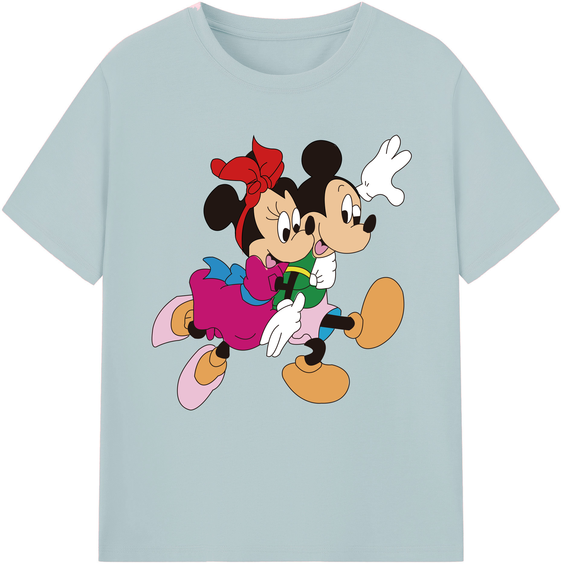 （画像用） ミッキーマウス Mickey Mouse 綿100％半袖Tシャツ（フロントプリント）